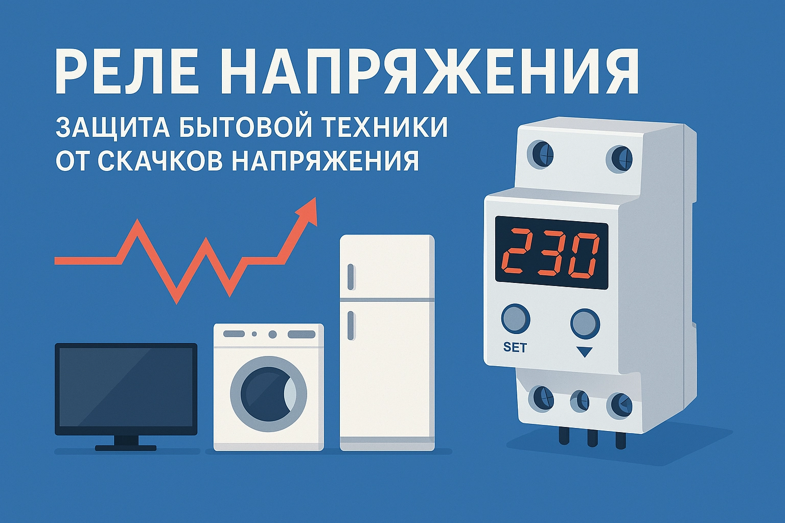 Реле напряжения: защита бытовой техники от скачков напряжения